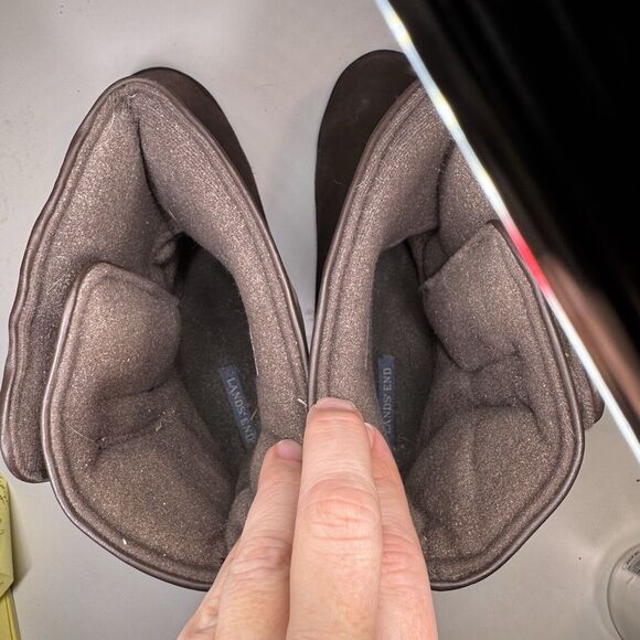 Lands End Womens Brown Casual Suede 394102 Mid Calf Winter Boots Size 8 B - Picture 6 of 9